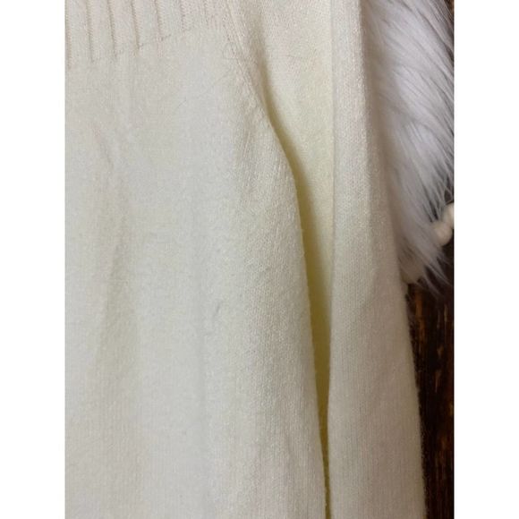 Anthropologie | Mock Turtleneck Cable Knit Cream Sweater Size L - Picture 2 of 7